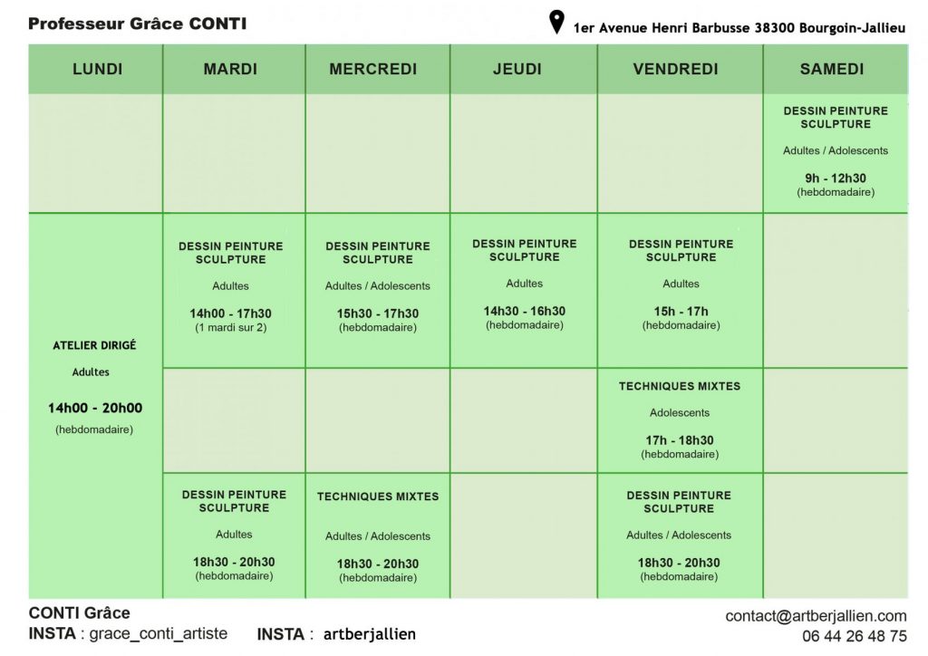 planning Grâce 2025-2026