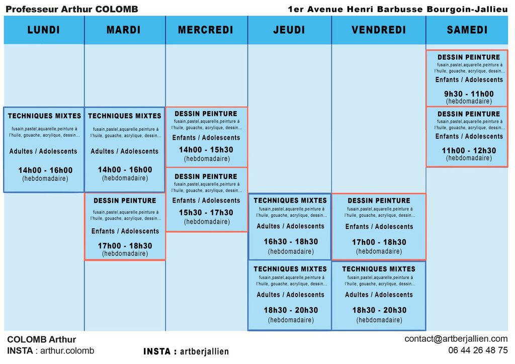 planning Arthur 2026-2027